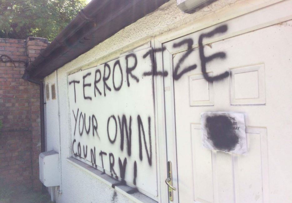 Sutton mosque defaced with offensive graffiti following London Bridge ...