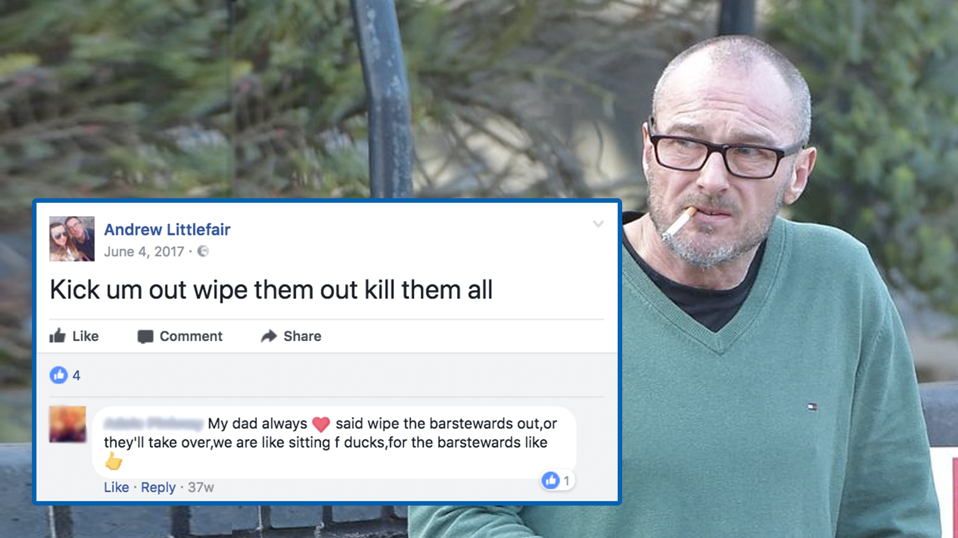 Man jailed for Islamophobic Facebook threats