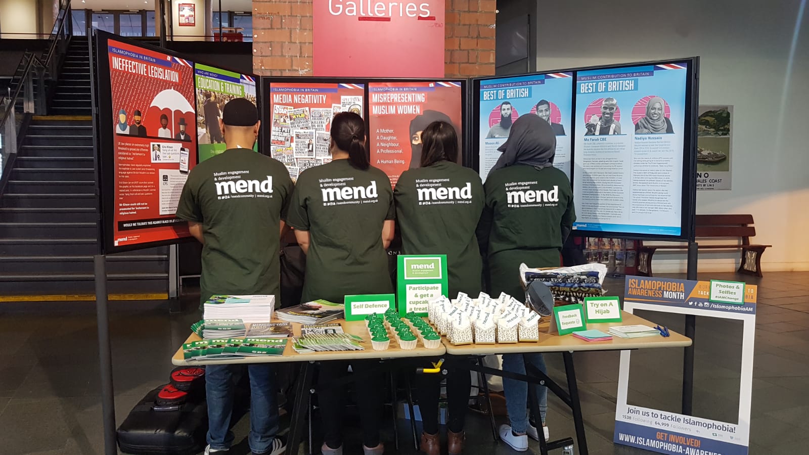 Islamophobia Exhibition and stall at Swansea Waterfront Museum 15th of Oct