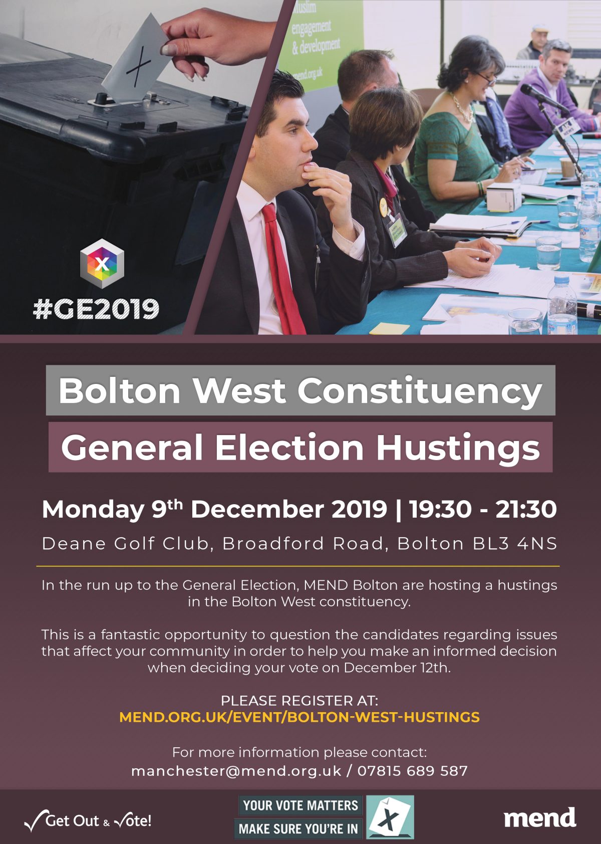 Bolton West Constituency General Election Hustings Muslim Engagement