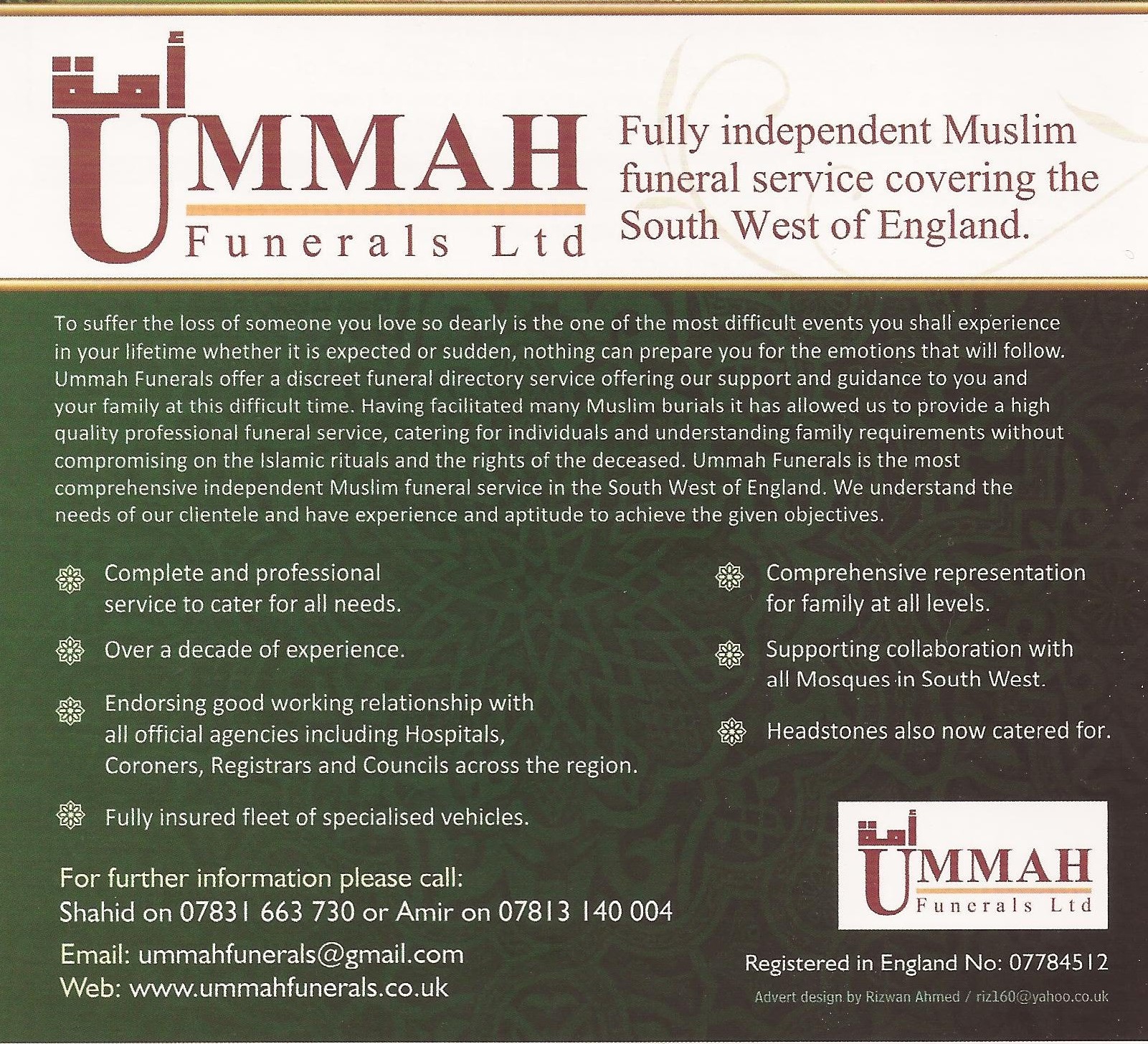 MEND Supporting Muslim Funeral Services in the South West of England