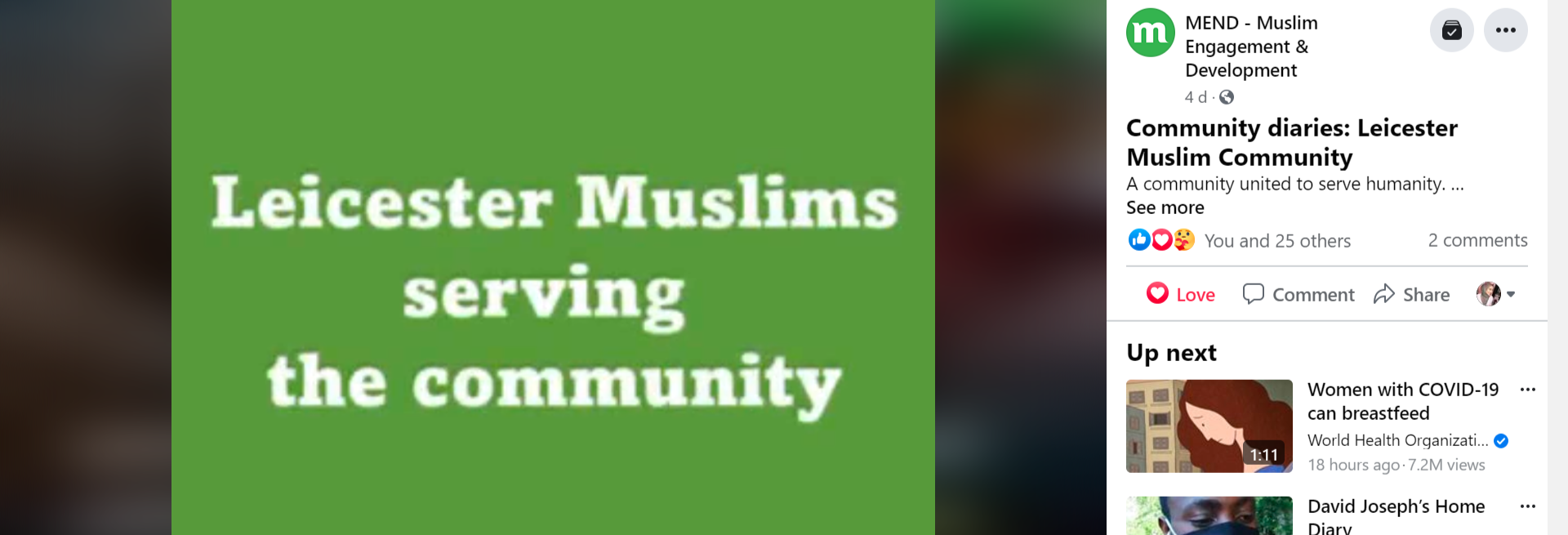 Leicester Muslims: A Community united to serve Humanity.