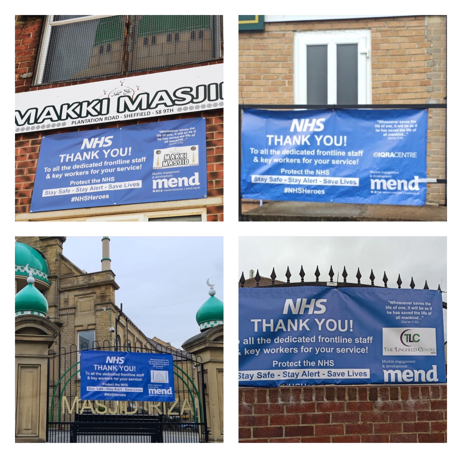 Yorkshire Mosques give their thanks to the NHS!